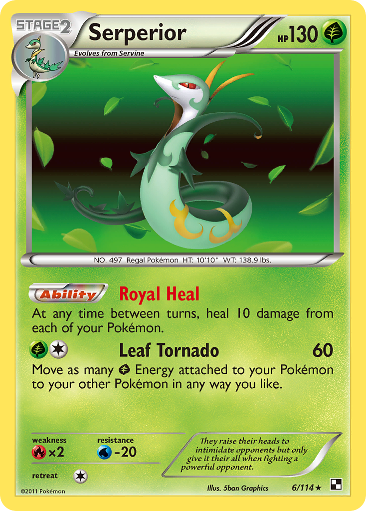 Serperior (6/114) [Black & White: Base Set] | Galactic Gamez