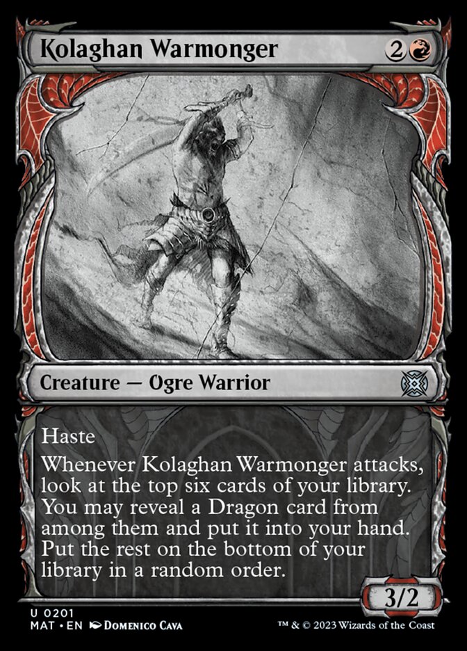 Kolaghan Warmonger (Showcase Halo Foil) [March of the Machine: The Aftermath] | Galactic Gamez