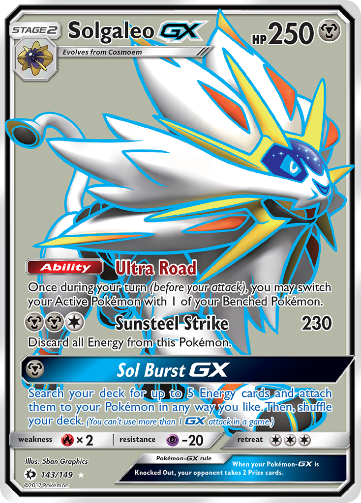 Solgaleo GX (143/149) [Sun & Moon: Base Set] | Galactic Gamez