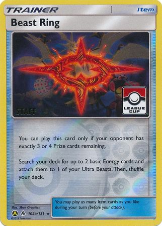 Beast Ring (102a/131) (League Promo Staff) [Sun & Moon: Forbidden Light] | Galactic Gamez