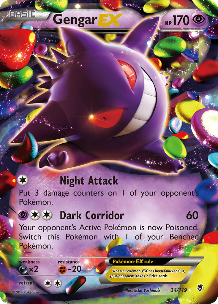 Gengar EX (34/119) [XY: Phantom Forces] | Galactic Gamez