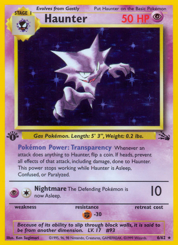 Haunter (6/62) [Fossil 1st Edition] | Galactic Gamez