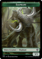 Human Soldier // Elephant Double-Sided Token [Phyrexia: All Will Be One Commander Tokens] | Galactic Gamez