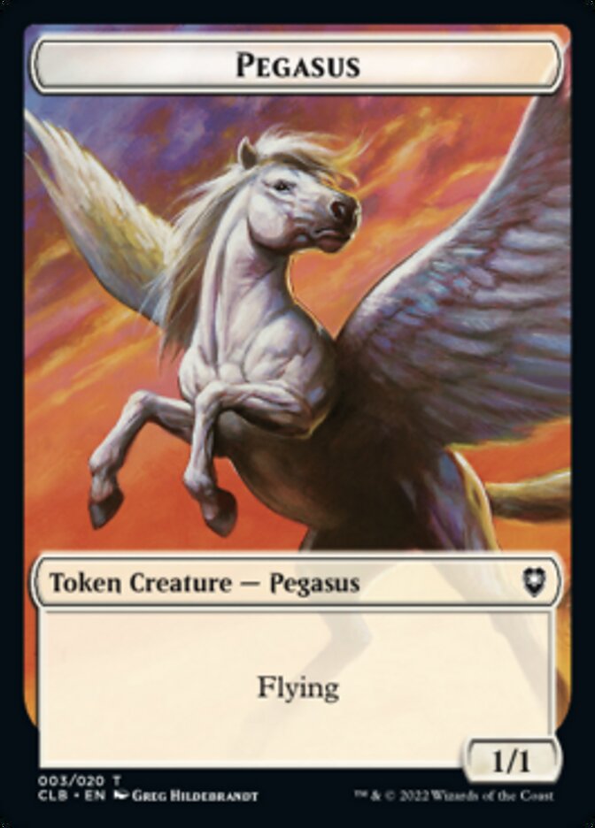 Pegasus Token [Commander Legends: Battle for Baldur's Gate Tokens] | Galactic Gamez