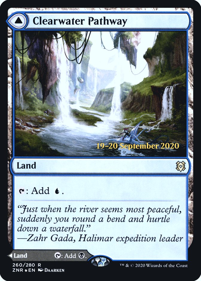 Clearwater Pathway // Murkwater Pathway  [Zendikar Rising Prerelease Promos] | Galactic Gamez