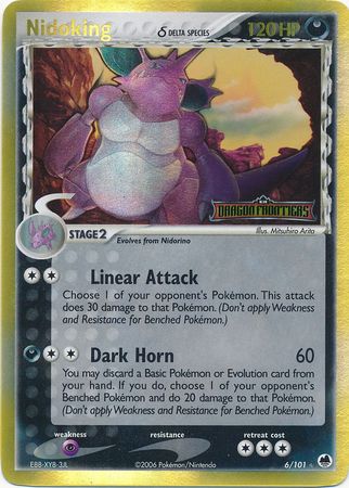 Nidoking (6/101) (Delta Species) (Stamped) [EX: Dragon Frontiers] | Galactic Gamez