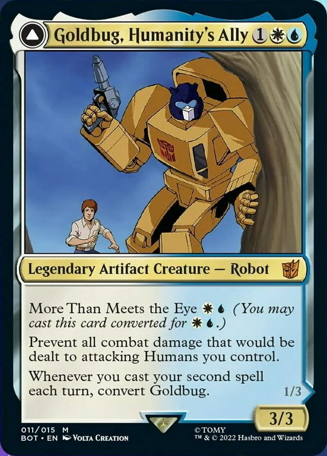 Goldbug, Humanity's Ally // Goldbug, Scrappy Scout [Universes Beyond: Transformers] | Galactic Gamez