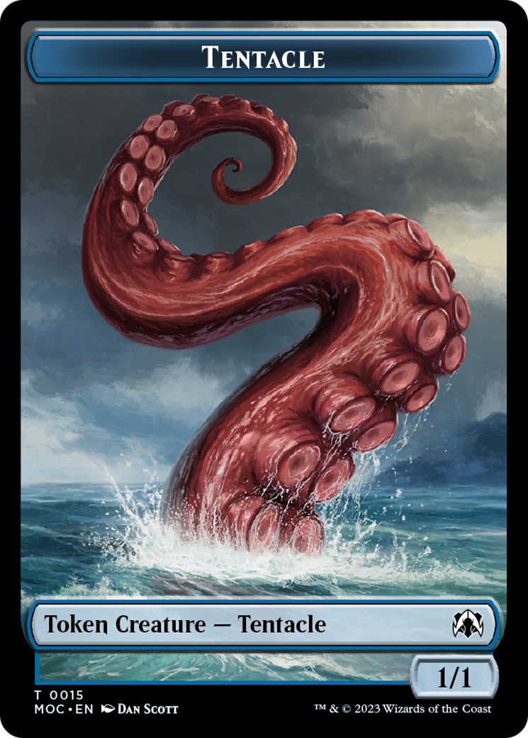 Tentacle // Human (26) Double-Sided Token [March of the Machine Commander Tokens] | Galactic Gamez