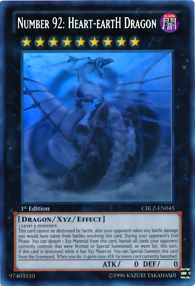 Number 92: Heart-eartH Dragon [CBLZ-EN045] Ghost Rare | Galactic Gamez