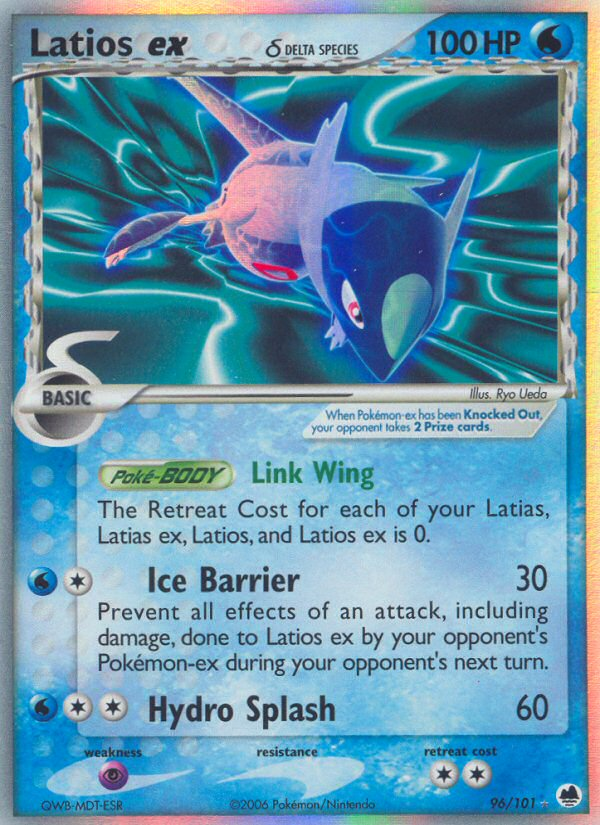 Latios ex (96/101) (Delta Species) [EX: Dragon Frontiers] | Galactic Gamez