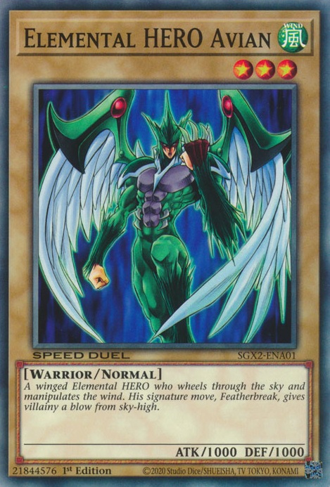 Elemental HERO Avian [SGX2-ENA01] Common | Galactic Gamez