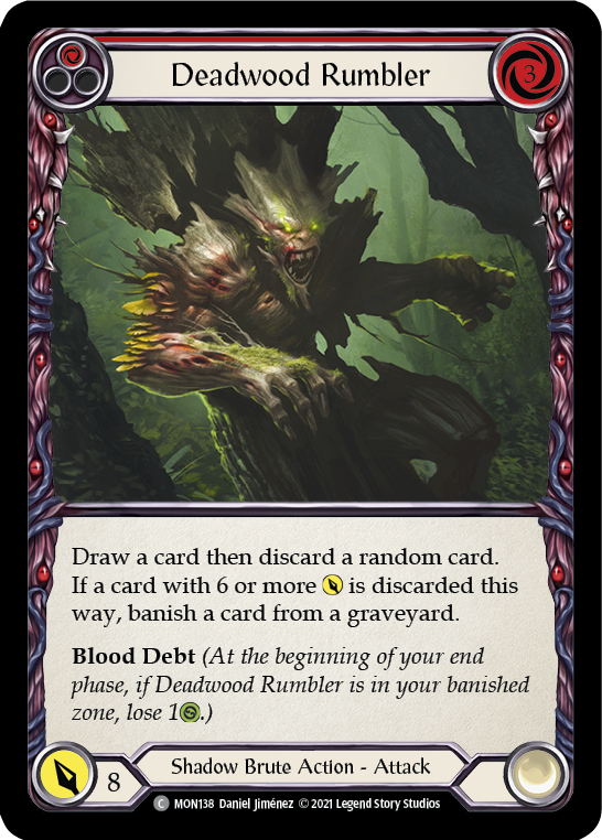 Deadwood Rumbler (Red) (Rainbow Foil) [MON138-RF] 1st Edition Rainbow Foil | Galactic Gamez