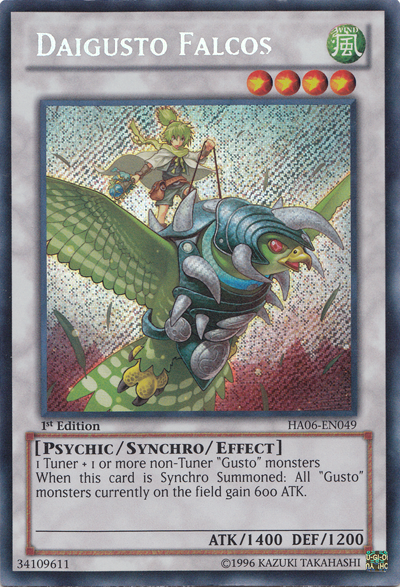 Daigusto Falcos [HA06-EN049] Secret Rare | Galactic Gamez