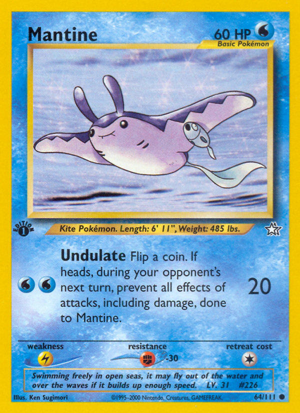 Mantine (64/111) [Neo Genesis 1st Edition] | Galactic Gamez