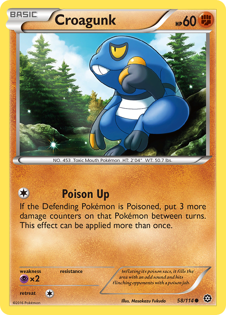 Croagunk (58/114) [XY: Steam Siege] | Galactic Gamez