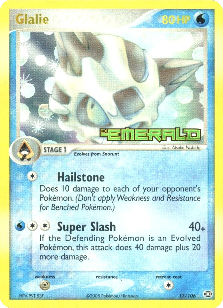 Glalie (13/106) (Stamped) [EX: Emerald] | Galactic Gamez