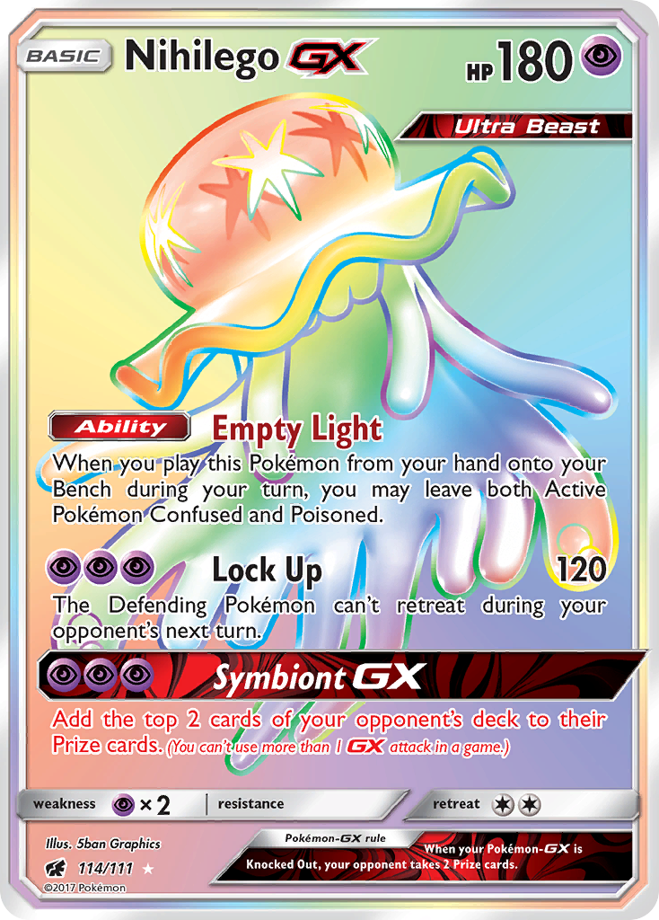 Nihilego GX (114/111) [Sun & Moon: Crimson Invasion] | Galactic Gamez