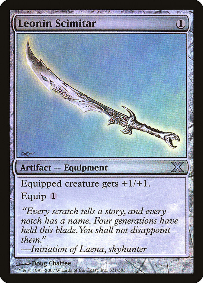 Leonin Scimitar (Premium Foil) [Tenth Edition] | Galactic Gamez