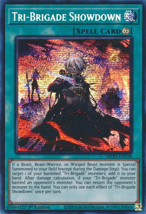 Tri-Brigade Showdown [MP23-EN198] Prismatic Secret Rare | Galactic Gamez