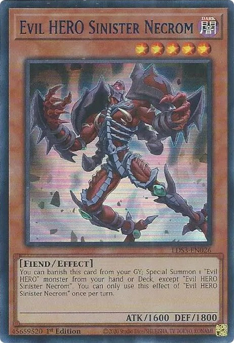 Evil HERO Sinister Necrom (Blue) [LDS3-EN026] Ultra Rare | Galactic Gamez