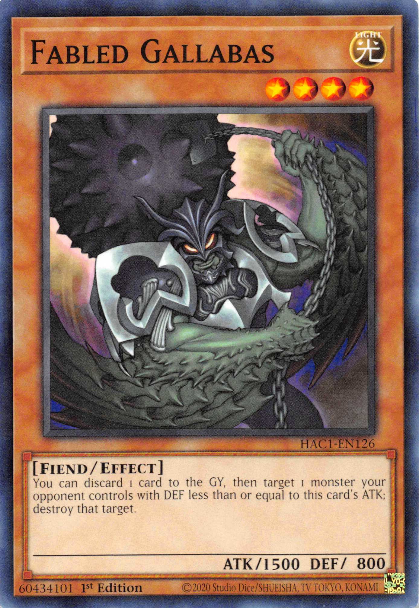 Fabled Gallabas [HAC1-EN126] Common | Galactic Gamez
