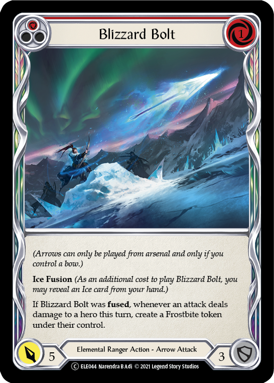 Blizzard Bolt (Red) [U-ELE044] Unlimited Rainbow Foil | Galactic Gamez