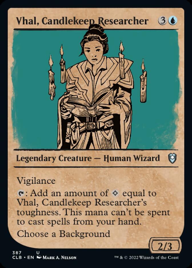 Vhal, Candlekeep Researcher (Showcase) [Commander Legends: Battle for Baldur's Gate] | Galactic Gamez