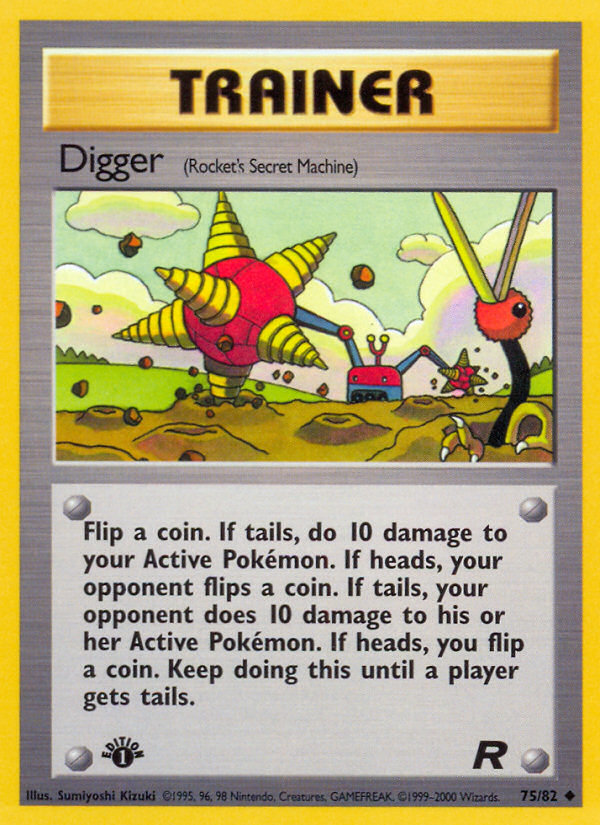 Digger (75/82) [Team Rocket 1st Edition] | Galactic Gamez