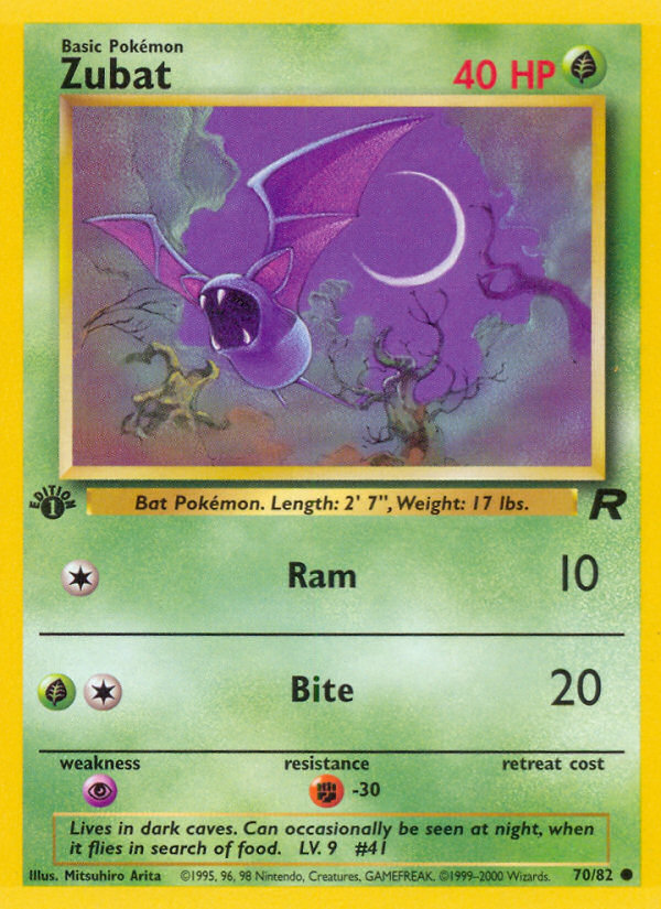 Zubat (70/82) [Team Rocket 1st Edition] | Galactic Gamez