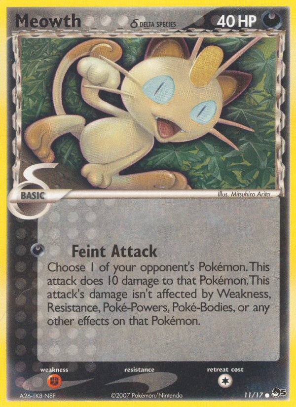 Meowth (11/17) (Delta Species) [POP Series 5] | Galactic Gamez