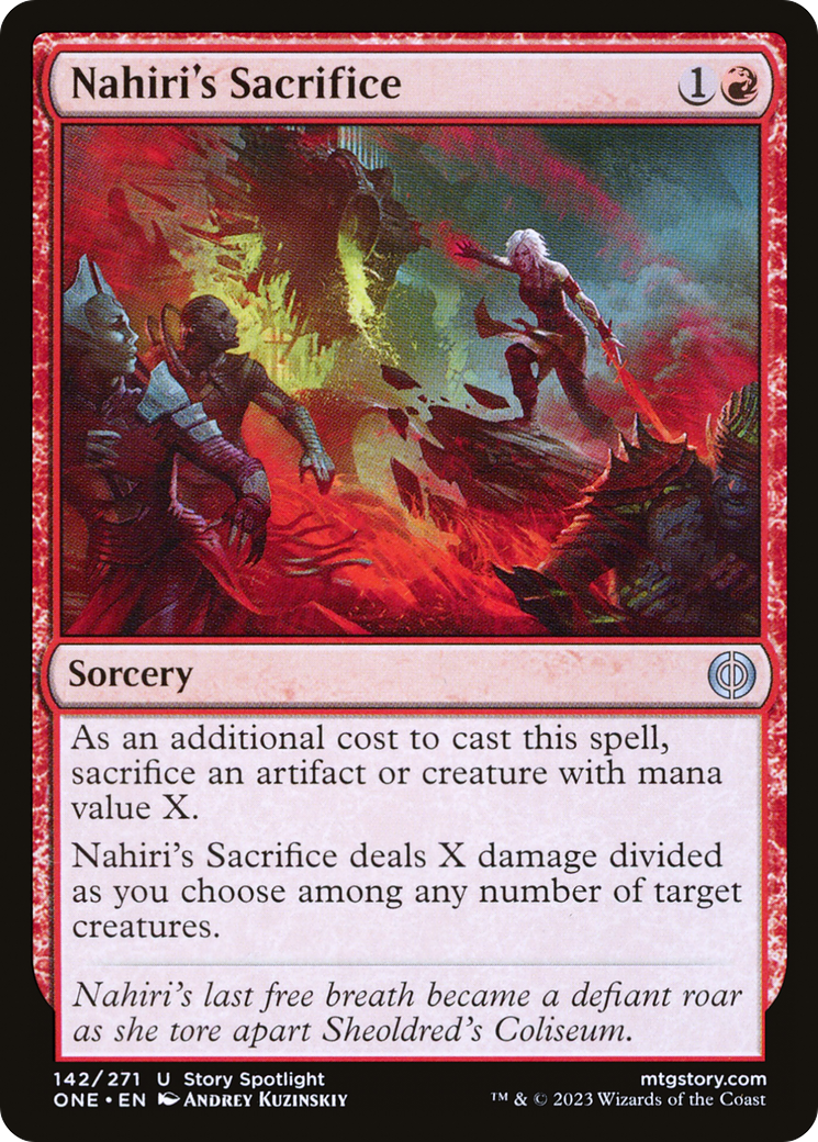 Nahiri's Sacrifice [Phyrexia: All Will Be One] | Galactic Gamez