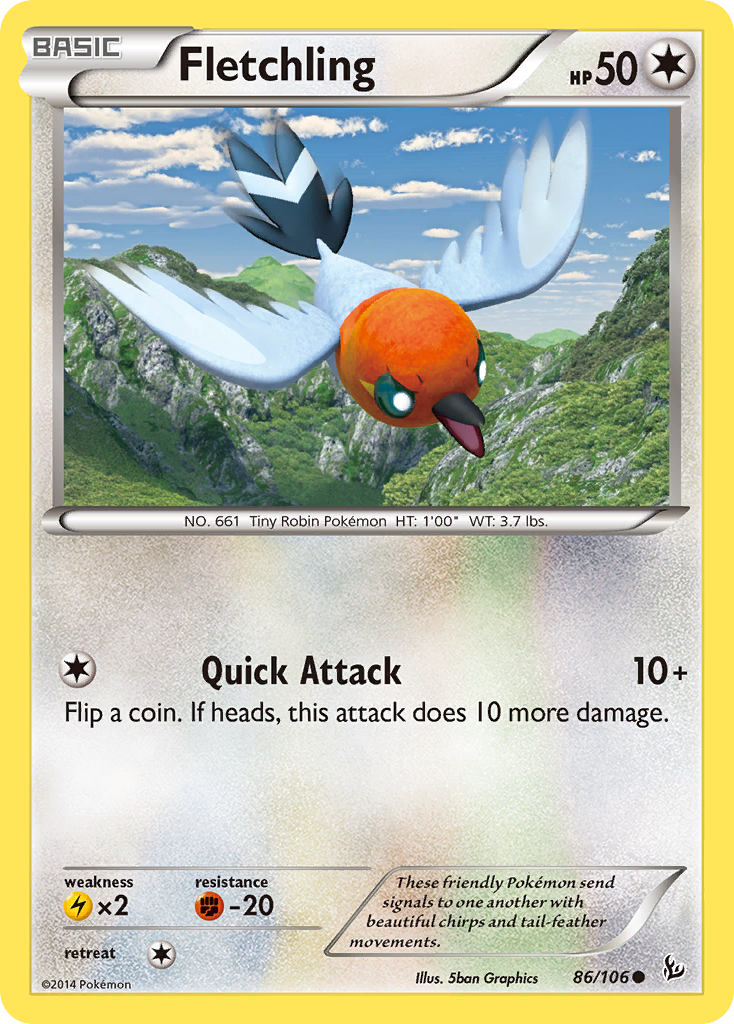 Fletchling (86/106) [XY: Flashfire] | Galactic Gamez