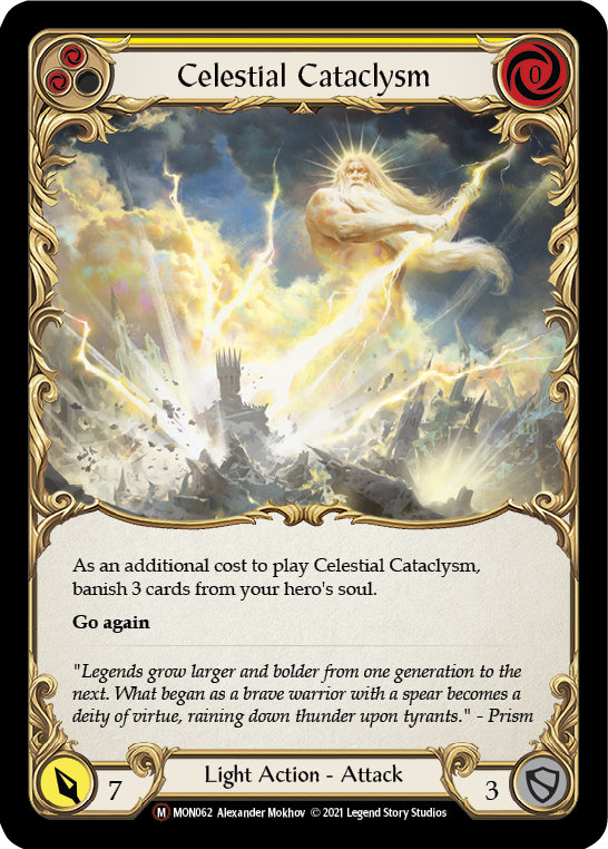 Celestial Cataclysm (Rainbow Foil) [U-MON062-RF] Unlimited Edition Rainbow Foil | Galactic Gamez