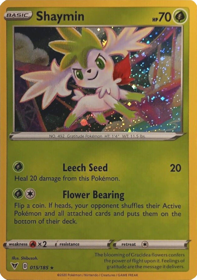 Shaymin (015/185) (Cosmos Holo) [Sword & Shield: Vivid Voltage] | Galactic Gamez