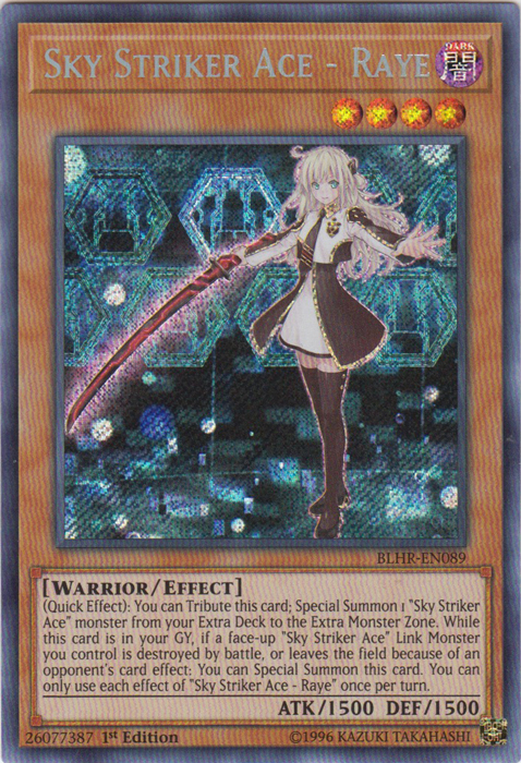 Sky Striker Ace - Raye [BLHR-EN089] Secret Rare | Galactic Gamez