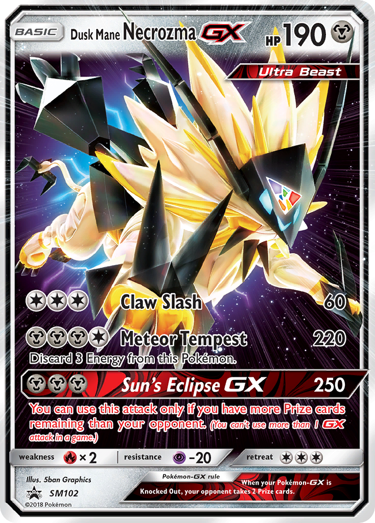 Dusk Mane Necrozma GX (SM102) [Sun & Moon: Black Star Promos] | Galactic Gamez