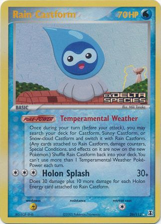 Rain Castform (26/113) (Stamped) [EX: Delta Species] | Galactic Gamez