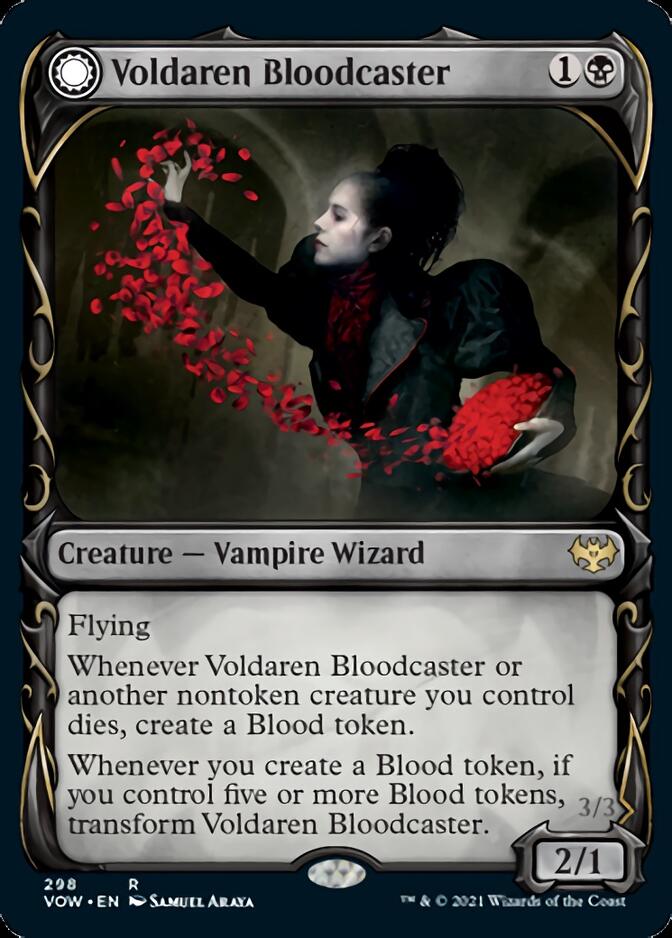 Voldaren Bloodcaster // Bloodbat Summoner (Showcase Fang Frame) [Innistrad: Crimson Vow] | Galactic Gamez