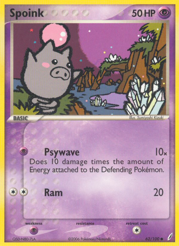 Spoink (62/100) [EX: Crystal Guardians] | Galactic Gamez