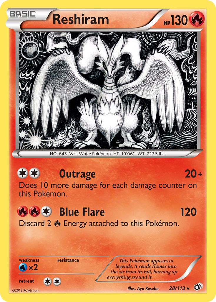 Reshiram (28/113) [Black & White: Legendary Treasures] | Galactic Gamez