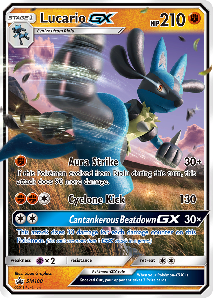 Lucario GX (SM100) [Sun & Moon: Black Star Promos] | Galactic Gamez