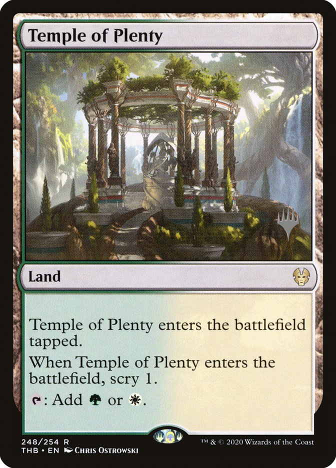 Temple of Plenty (Promo Pack) [Theros Beyond Death Promos] | Galactic Gamez