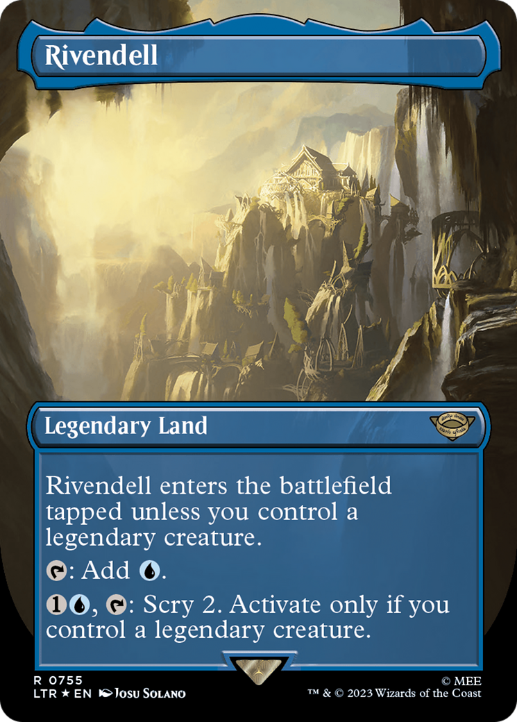Rivendell (Borderless) (Surge Foil) [The Lord of the Rings: Tales of Middle-Earth] | Galactic Gamez