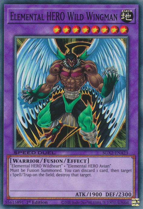 Elemental HERO Wild Wingman [SGX2-ENA23] Common | Galactic Gamez