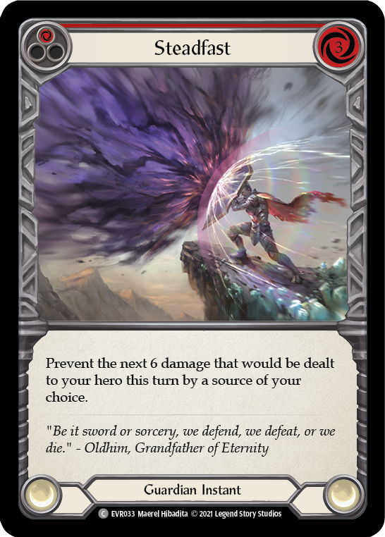 Steadfast (Red) [EVR033] (Everfest)  1st Edition Rainbow Foil | Galactic Gamez