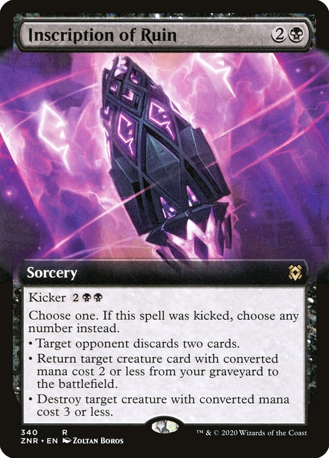 Inscription of Ruin (Extended Art) [Zendikar Rising] | Galactic Gamez