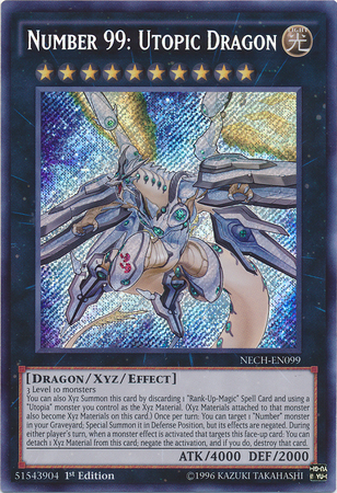 Number 99: Utopic Dragon [NECH-EN099] Secret Rare | Galactic Gamez