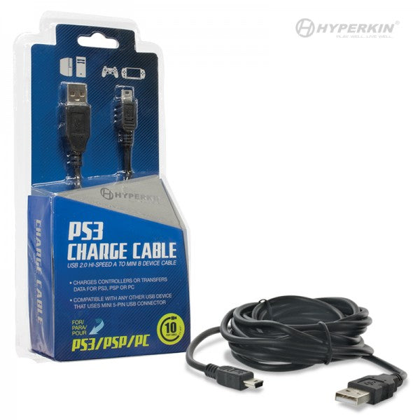 PS3/ PSP/ PC Hyperkin USB Charge Cable (10 ft) | Galactic Gamez