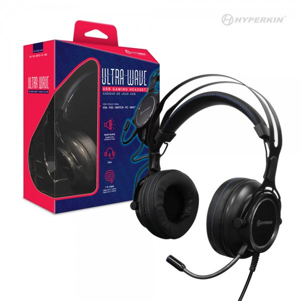 "Ultra Wave" USB Gaming Headset for PS4®/ PS3®/ Nintendo Switch®/ PC/ Mac® - Hyperkin | Galactic Gamez