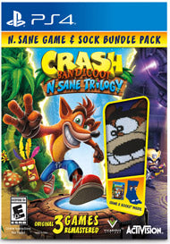Crash Bandicoot N. Sane Trilogy [Sock Bundle] - Playstation 4 | Galactic Gamez